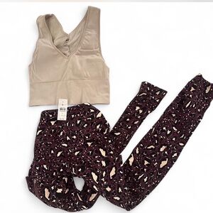 Two piece lounge workout active wear set H&M and LOFT Lou & grey